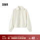 森馬（Semir）[商場同款]衛(wèi)衣女純色溫柔2024秋季休閑風寬松套頭衫101524116012