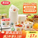 美麗雅一次性碗食品級加厚紙碗660ml*50只圓形飯盒外賣(mài)打包盒野餐盒湯碗
