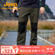 Jeep沖鋒褲男戶(hù)外杜邦三防硬殼登山褲親膚雙層加絨保暖工裝褲 大地色 L