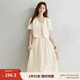 茵曼（INMAN）中式國風(fēng)兩件套女裝開(kāi)衫吊帶連衣裙2025夏季新品文藝復古提花裙子 田園杏 M