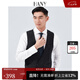 漢尼（HANY）【100澳毛】羊毛西裝馬甲男士黑色高級(jí)正裝馬夾結(jié)婚新郎西服背心 奧紐斯黑【雙排2粒扣】 M (48)
