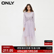 ONLY收腰歐根紗中長(cháng)款U領(lǐng)套裝連衣裙女|124146003 C39 冠薊紫色 M (165) 84A