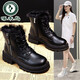 啄木鳥(niǎo)雪地靴女防水防滑馬丁靴2026新款春天鞋子加厚白色短靴子厚底靴 黑色 【厚絨】【收藏加購優(yōu)先發(fā)貨】 37