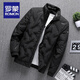 羅蒙羽絨服男冬季短款2025新款冬裝加厚保暖衣服立領(lǐng)夾克外套 2016黑色【立領(lǐng)】 L