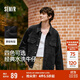 森馬（Semir）森柔牛仔|夾克男牛仔外套秋季寬松翻領(lǐng)上衣街頭潮流103524108101