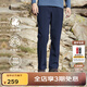 SCALER戶(hù)外軟殼褲加絨防水沖鋒褲加厚保暖防風(fēng)登山褲 藏藍-男 M