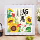 詩素漫2025教師節(jié)禮物鉆石貼畫兒童手工diy材料包點鉆粘貼畫學(xué)生送老師 教師節(jié)2向日葵【畫芯15*15cm】 畫布鉆石自己貼+工具+塑料框