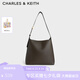 CHARLES&KEITH大容量通勤子母單肩包托特包包女包生日七夕禮物CK2-40270966-1 Dark Moss深苔綠色 L