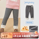 JELLYBABY【2025秋冬新品】女童打底褲秋季兒童休閑女小童保暖寶寶加絨褲子 深花灰 110 CM