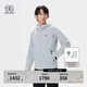 KOLON SPORT/可隆軟殼夾克 男子戶(hù)外運動(dòng)休閑梭織拉絨防風(fēng)防潑水外套 LHJK5SN029-LG 淺灰色 2XL 185/104A