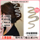 卡瑪倫（KAMALUN）高檔發(fā)夾波浪設(shè)計(jì)感金屬大號(hào)抓夾后腦勺發(fā)抓盤發(fā)鯊魚夾女簡約發(fā)卡 金色水鉆款+品牌禮盒