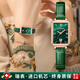 瑞士認證Longines浪琴手表女士防水時(shí)尚潮流氣質(zhì)方形專(zhuān)用小綠表 小綠表綠皮 27mm