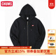 CHUMS洽洽鳥(niǎo) 男款戶(hù)外運動(dòng)休閑棉質(zhì)連帽開(kāi)衫衛衣拉鏈外套CH00-1230 CH00-1230-K001 （SS22） XL/180