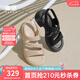 森達(dá)七夕禮物時裝鞋女款2025夏新商場同款復(fù)古厚底休閑涼鞋XML01BL5 黑色 37