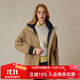 ELAND【三防&長(cháng)短兩穿】衣戀短外套女隱藏帽子長(cháng)短兩穿上衣25秋新 卡其色(35)Beige L
