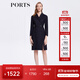 PORTS寶姿女裝長(cháng)袖OL風(fēng)職場(chǎng)收腰連衣裙ALN9D030JCF036 丈青 L (8)