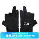 達億瓦（DAIWA）DG-8322CS 吸汗速干手套 網(wǎng)眼透氣露指釣魚(yú)手套 釣魚(yú)服飾 露3指 黑色 均碼