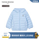 Teenie Weenie Kids小熊童裝24冬季款男女寶寶熊耳連帽羽絨服 海鹽小吐司（藍色） 110 cm