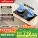 萬(wàn)和（Vanward）【藍蓮花C7·無(wú)印面板】液化氣燃氣灶4.8kW猛火煙灶聯(lián)動(dòng)國家補貼20%嵌入式家用煤氣雙爐具臺C7L50