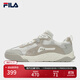 FILA 斐樂(lè )官方男鞋STAR RHYTHM復古板鞋2025夏季新款星韻鞋休閑鞋 白棉花糖/水泥棕-MC 42