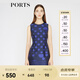 PORTS寶姿  新品女裝甜美無袖圓領(lǐng)波點(diǎn)連衣裙SA8D084FFQ044 藏青底藍(lán)點(diǎn) L (8)