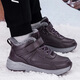 足力健艾爸爸老人鞋女冬季加絨保暖加厚外穿東北雪地靴媽媽鞋中老年舒適棉鞋女 紫色女 （送襪子） 40