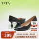 他她（TATA）尖頭高跟鞋女細跟單鞋女鞋鞋商場(chǎng)同款7QT04AQ4 黑色 37