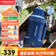 摩飛電器（Morphyrichards）電熱水壺 便攜式燒水壺 家用戶(hù)外旅行1L大容量雙層304不銹鋼保溫防燙旅行電水壺電熱水杯MR6061藍