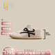 OLJ奢侈高端品牌增高包頭拖鞋女新款夏季網(wǎng)面透氣休閑運動(dòng)德訓涼鞋 米灰色內增高-7厘米 37