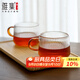 雅集茶杯棱影品茶杯耐熱透明小茶杯小資杯品茶杯功夫茶具茶具配件