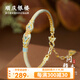 順慶銀樓足銀999.9 問雅手鐲 小眾鏈扣款復(fù)古百搭銀手鐲送女友開學(xué)禮物 問雅手鐲約15.5克+證書