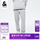 JackJones杰克瓊斯字母華夫格束腳衛(wèi)褲22221D013 淺花灰 S