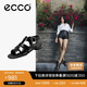愛步（ECCO）涼鞋女 夏季包頭低跟時(shí)裝羅馬涼鞋 雕塑233823 黑色38
