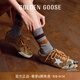 Golden Goose男女True-Star雙色鞋帶內(nèi)增高臟臟鞋 棕色（女款） 39