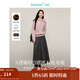 茵曼（INMAN）2025秋冬女裝新款簡約通勤百褶半身裙A字大擺顯瘦中長款裙子 貴族灰-秋冬款 順滑毛感 M