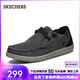 斯凱奇（Skechers）男鞋商務(wù)休閑鞋季百搭時(shí)尚帆布鞋舒適復古一腳蹬66387