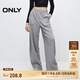 ONLY春夏簡(jiǎn)約純色針織闊腿香蕉褲休閑褲女|124314014 S03 深花灰色 S (160) 64A