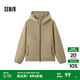 森馬（Semir）抗靜電夾克男搖粒絨毛絨外套寬松連帽冬裝情侶款 駝色50172 XL