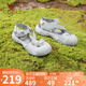 駱駝（CAMEL）戶(hù)外涼鞋女丑萌沁涼版撞色厚底涼鞋 L25M076016 淺灰 37 