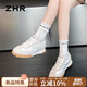 ZHR女鞋厚底內(nèi)增高芭蕾德訓(xùn)鞋透氣輕便軟底休閑鞋子女 EJ26H 米色 37