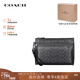 蔻馳（COACH）【品牌直供】男士輕奢休閑公文包手拿包商務(wù)包禮物 灰黑色 CY985 QBMI5