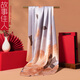 故事佳人桑蠶絲絲巾女長(cháng)巾春秋適合送媽媽款長(cháng)輩母親生日禮物真絲圍巾禮盒 高級灰