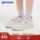 FILAFUSION 斐樂(lè )潮牌女鞋【章昊同款】帆布鞋2025新款女運動(dòng)鞋滑板鞋 奶白/寂靜粉-GH 37.5