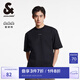 杰克·瓊斯（JACK&JONES）25年衣服男裝純棉短袖t恤男士夏季潮流寬松純色簡(jiǎn)約高端重磅半袖 E40黑色 L