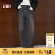 森馬（Semir）牛仔褲女做舊寬松香蕉褲高街2025冬抓毛彎刀褲廢土風(fēng)109725124007