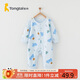 童泰嬰兒連體衣新生兒爬服四季純棉男女寶寶家居服內衣 藍色 73cm