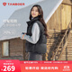 坦博爾時尚短款立領(lǐng)女士短款百搭羽絨馬甲TB5330152D 黑色  M (165) 