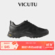 威可多（VICUTU）男士休閑鞋鏤空面運動(dòng)款商務(wù)休閑百搭黑色男鞋 黑色 39