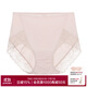 愛(ài)慕（Aimer）高腰素色蕾絲邊三角性感舒適女內褲短褲內褲女生AM221662 膚色 1條 L