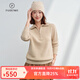 帕什【清CANG】羊絨衫女高領(lǐng)100%山羊絨針織400克加厚毛衣PS-144 無(wú)染色米駝 XL （130-150斤）